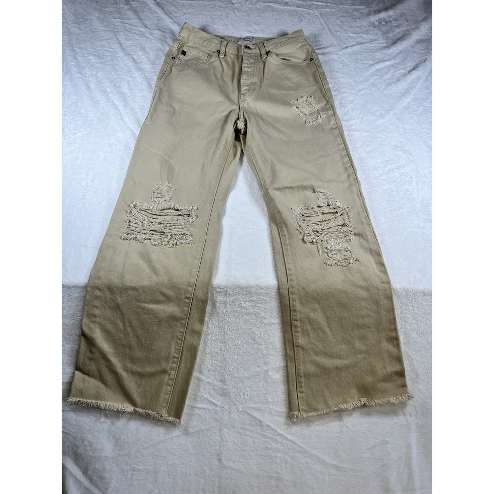 KanCan Montana Ultra High Rise 90s Flare Jeans Women's 3/25 Taupe Denim KC7373TP